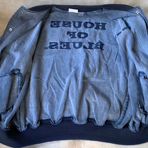 Mens 1995 Vintage SUNSET STRIP House of Blues EMPLOYEE Denim Bomber Jacker - Picture 14 of 16